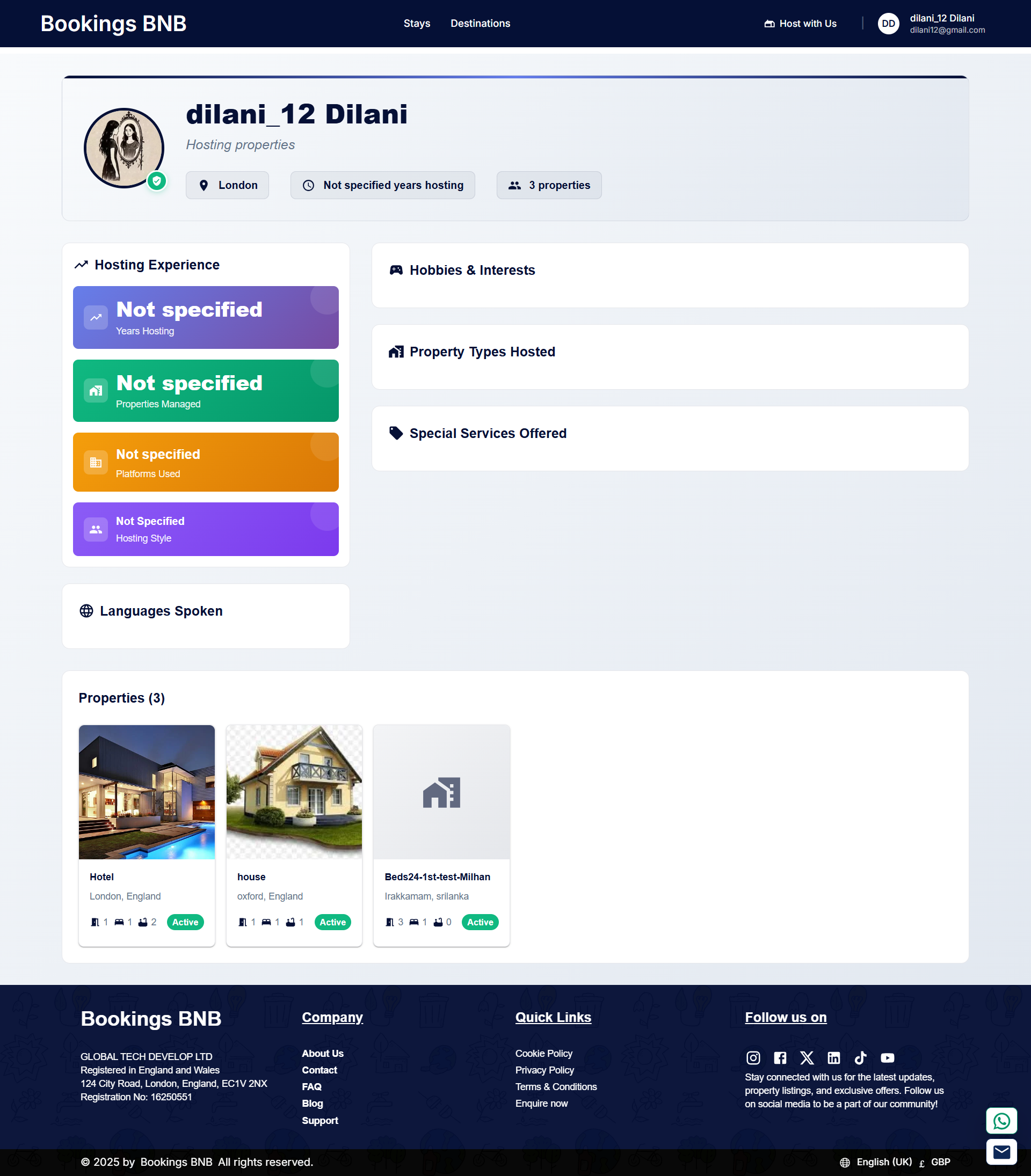 Public Profile View